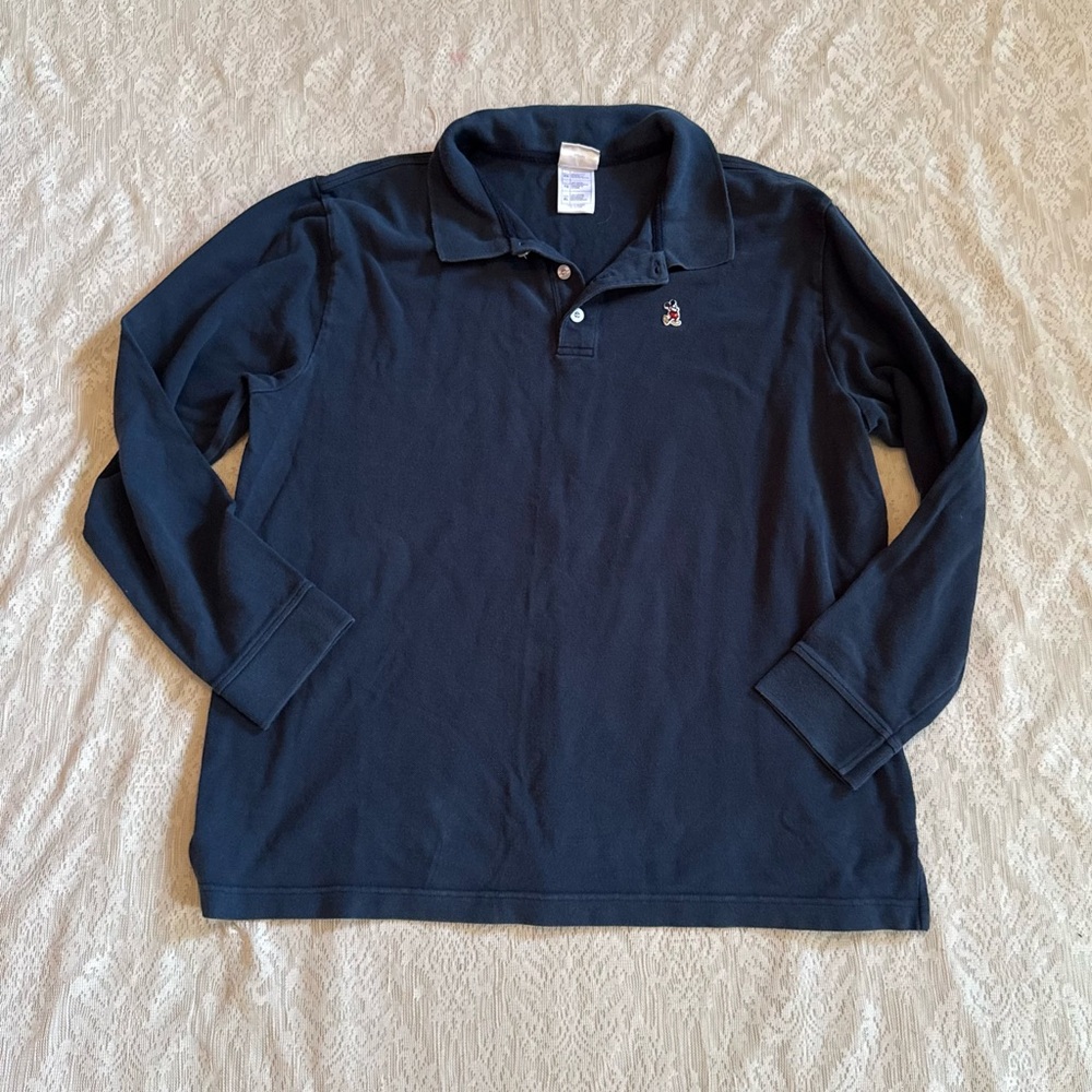 Men’s Vintage Disney store long sleeve Mickey polo